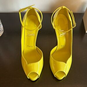 Christian Louboutin around Chick Alta 120mm Patent Leather Size 38